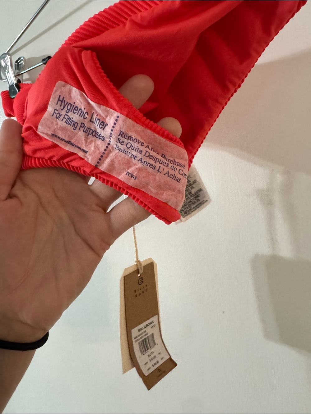 Billabong Red Ribbed Bikini Bottom - Picture 4 of 5